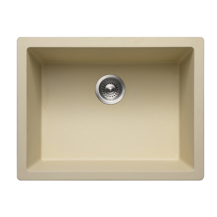 Houzer G-300U SAND Quartztone 24" Sand Granite Composite Undermount Single Bowl Kitchen Sink