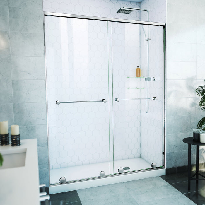 DreamLine SDHA60W760VXX01 Harmony Frameless Bypass Shower Door in Chrome