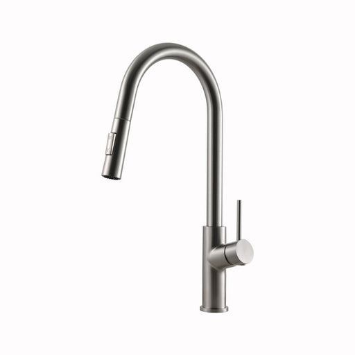 Houzer KEV-151-BF Kevali Series Brushed Nickel Fingerprint-Free Finish Single Handle Pull-Down Kitchen Faucet