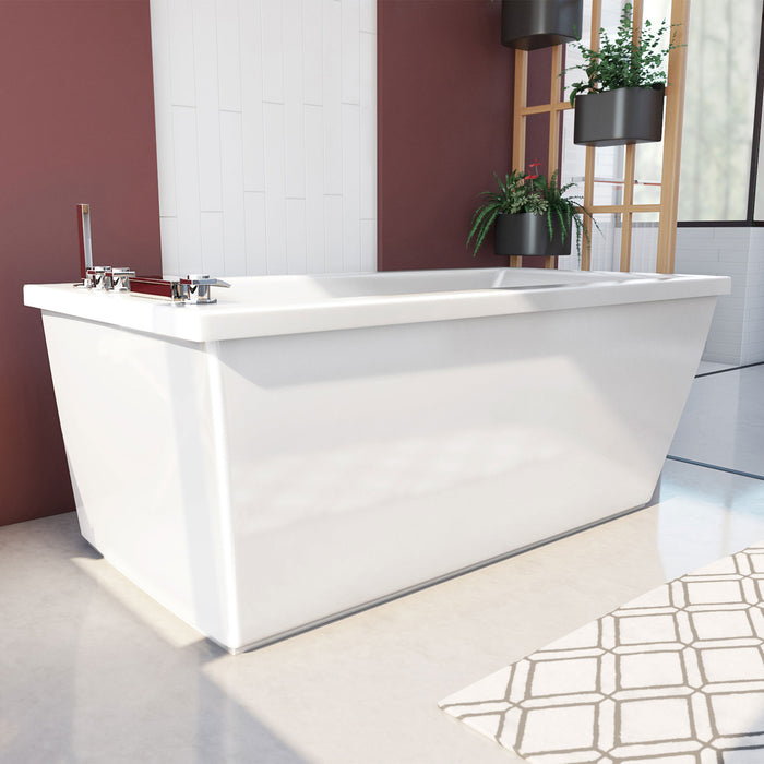 DreamLine BTLV6032WFXXF00 Levantine 60-inch Classic Rectangular Freestanding Bathtub in White