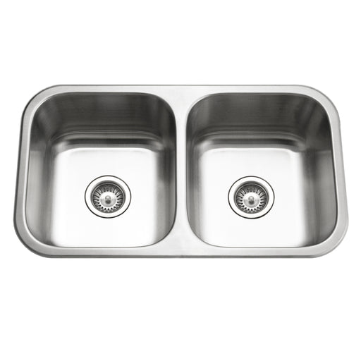 Houzer MD-3109-1 Medallion 31" Undermount 50/50 Double Bowl Kitchen Sink