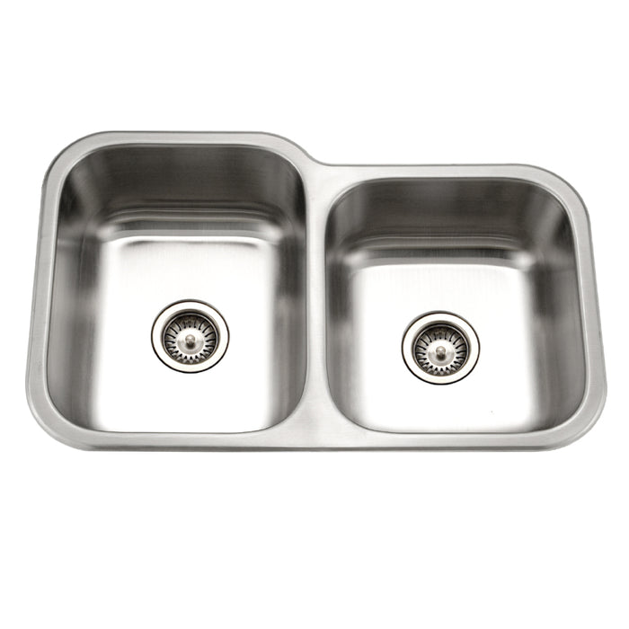 Houzer MEC-3220SR-1 Medallion Classic 32" Undermount 60/40 Double Bowl