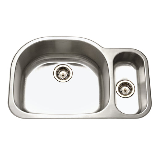 Houzer MG-3209SR-1 Medallion 32" Undermount 80/20 Double Bowl Kitchen Sink