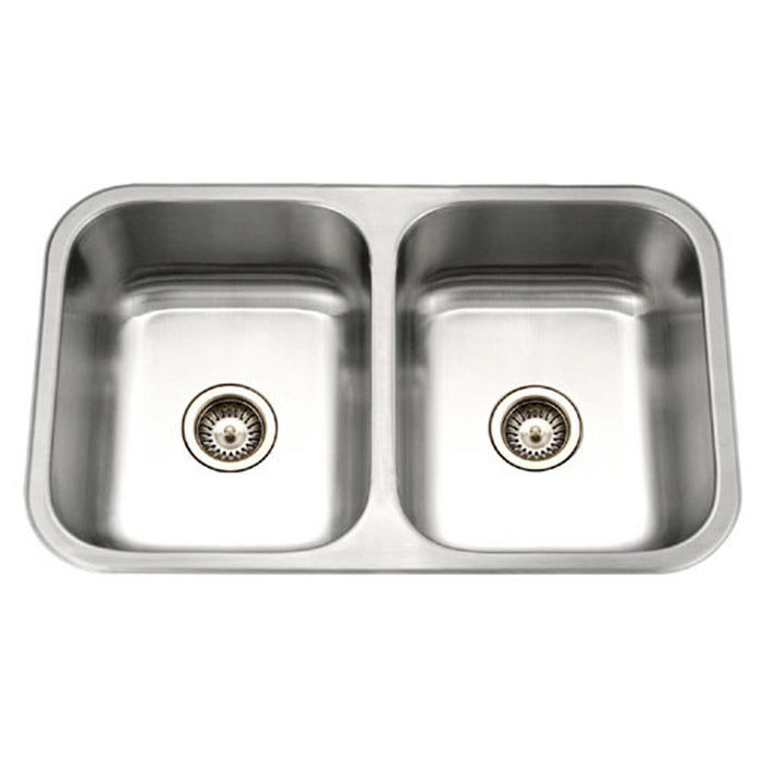 Houzer MGD-3120-1 Medallion Gourmet 31" Undermount 50/50 Double Bowl Kitchen Sink
