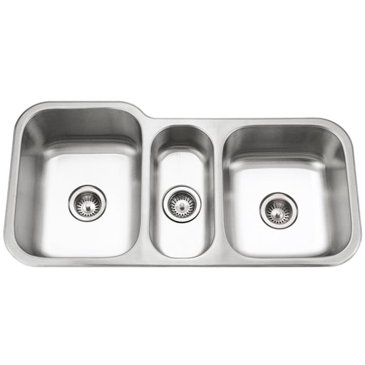 Houzer MGT-4120-1 Medallion 40" Undermount Triple Bowl Kitchen Sink