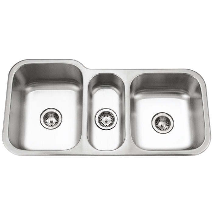 Houzer MGT-4120-1 Medallion 40" Undermount Triple Bowl Kitchen Sink
