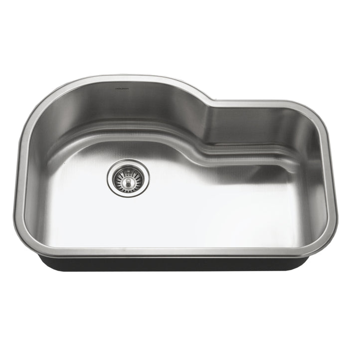 Houzer MH-3200-1 Medallion Designer 32" Undermount Offset Single Bowl Kitchen Sink
