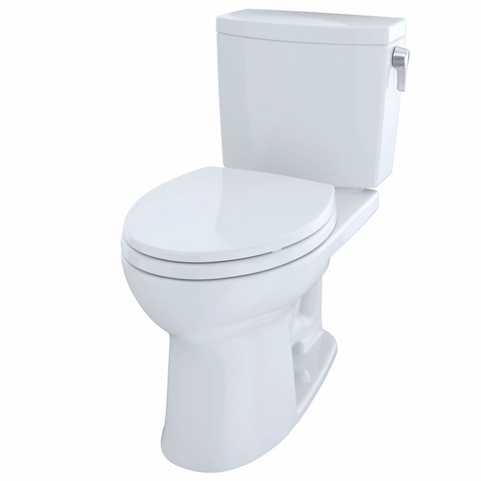 TOTO MS454124CUFRG#01 Drake II Universal Height Two-Piece Toilet with SoftClose Seat, Right-Hand Lever