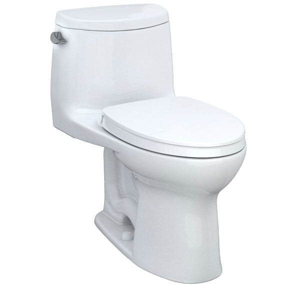 TOTO MS604124CEFG#01 UltraMax II One-Piece 1.28 GPF ADA Elongated Toilet with SoftClose Seat in Cotton White