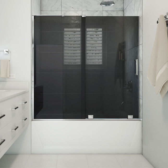 DreamLine SHDR1960580GL01 Mirage-X 56-60" W x 58" H Frameless Sliding Tub Door in Chrome