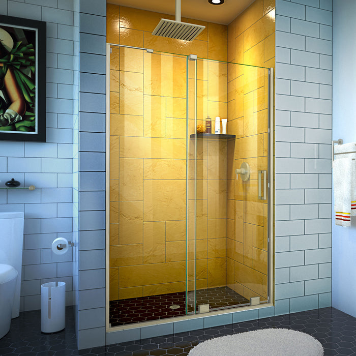 DreamLine SHDR-1948724-04 Mirage-Z 44-48"W x 72"H Frameless Sliding Shower Door in Brushed Nickel