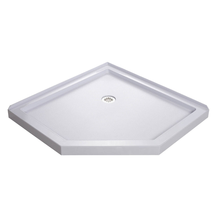 DreamLine DLT-2036360 SlimLine 36"D x 36"W x 2 3/4"H Corner Drain Neo-Angle Shower Base in White - Bath4All