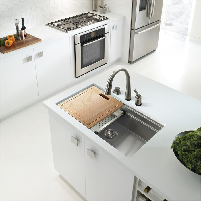 Houzer NVS-5200 32" Novus Undermount Dual Platform Workstation Kitchen Sink