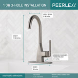 Peerless P1819LF-SS Xander Single Handle 1.50 gpm Bar Faucet in Stainless Steel Finish