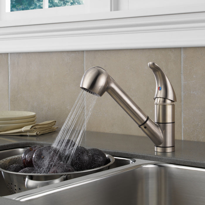 Peerless P18550LF-SS Kitchen Pull-Out Single Lever Faucet in Stainless Steel Finish