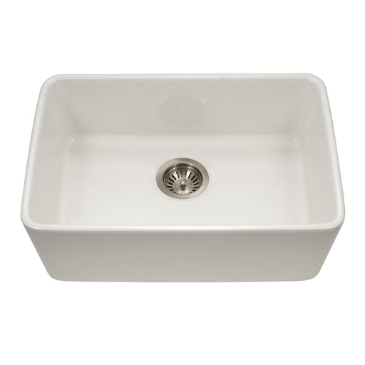 Houzer PTU-2400 BQ Platus 24" Biscuit Fireclay Undermount Single Bowl Kitchen Sink