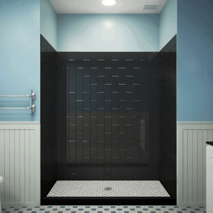 Dreamline SHBW-1548760-88 QWALL-VS 44-48"W x 41-1/2"D x 76"H Acrylic Backwall Kit in Black