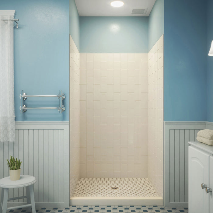 Dreamline SHBW-1532760-22 QWALL-VS 28-32"W x 41-1/2"D x 76"H Acrylic Backwall Kit in Biscuit