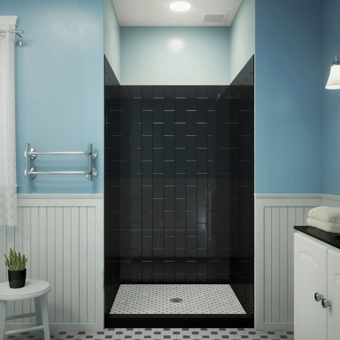 Dreamline SHBW-1532760-88 QWALL-VS 28-32"W x 41-1/2"D x 76"H Acrylic Backwall Kit in Black