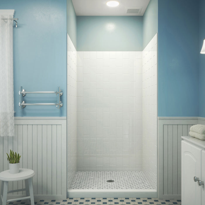 Dreamline SHBW-1536760-00 QWALL-VS 32-36"W x 41-1/2"D x 76"H Acrylic Backwall Kit in White
