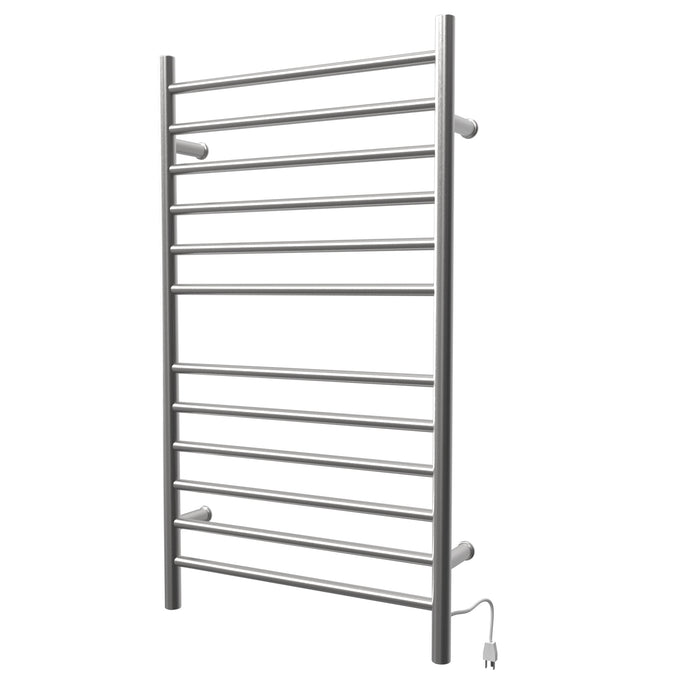 Amba RWHL-SB Radiant Large Hardwired + Plug-in Combo Straight 12 Bar Towel Warmer in Brushed