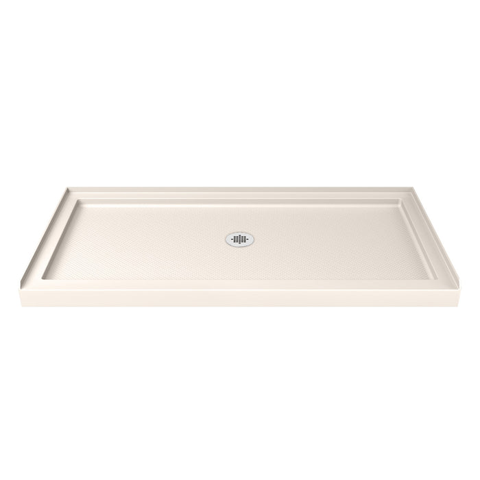 DreamLine DLT-1130600-22 SlimLine 30"D x 60"W x 2 3/4"H Center Drain Single Threshold Shower Base in Biscuit