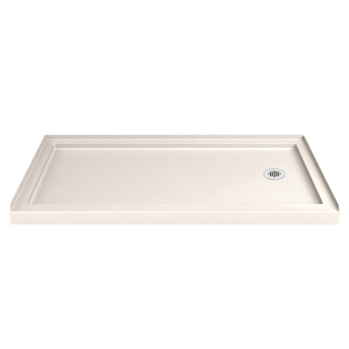 DreamLine DLT-1130602-22 SlimLine 30"D x 60"W x 2 3/4"H Right Drain Single Threshold Shower Base in Biscuit