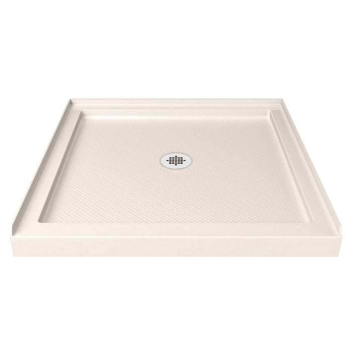 DreamLine DLT-1142420-22 SlimLine 42"D x 42"W x 2 3/4"H Center Drain Single Threshold Shower Base in Biscuit