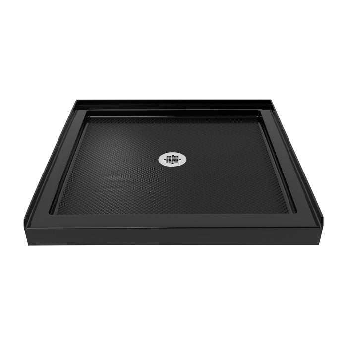 DreamLine DLT-1142420-88 SlimLine 42"D x 42"W x 2 3/4"H Center Drain Single Threshold Shower Base in Black