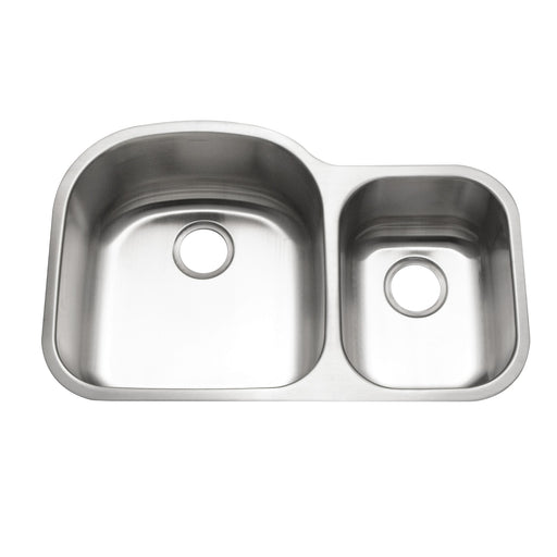 Houzer STC-2200SR-1 Eston 32" Stainless Steel Undermount 70/30 Double Bowl Offset Kitchen Sink