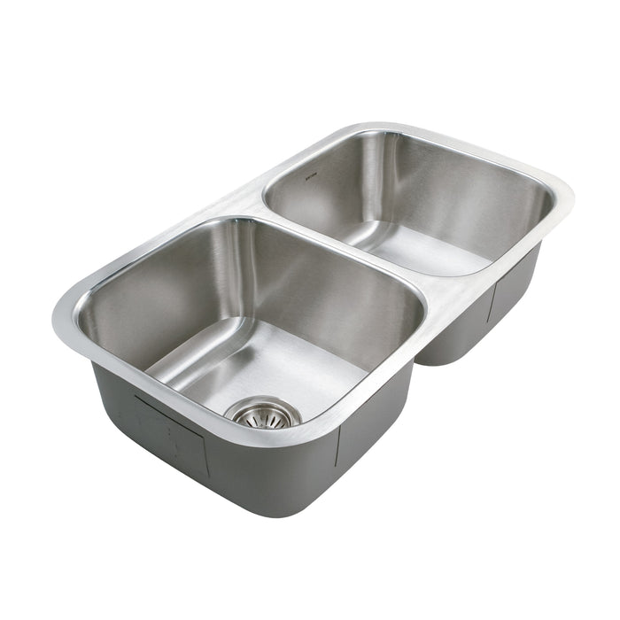 Houzer STD-2100-1 Eston 31" Stainless Steel Undermount 50/50 Double Bowl Kitchen Sink