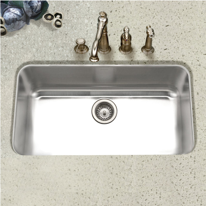 Houzer STL-3600-1 Eston 32" Stainless Steel Undermount Single Bowl Kitchen Sink