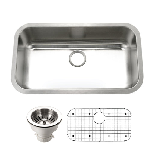 Houzer STL-3600-C Eston 32" Stainless Steel Undermount Single Bowl Kitchen Sink