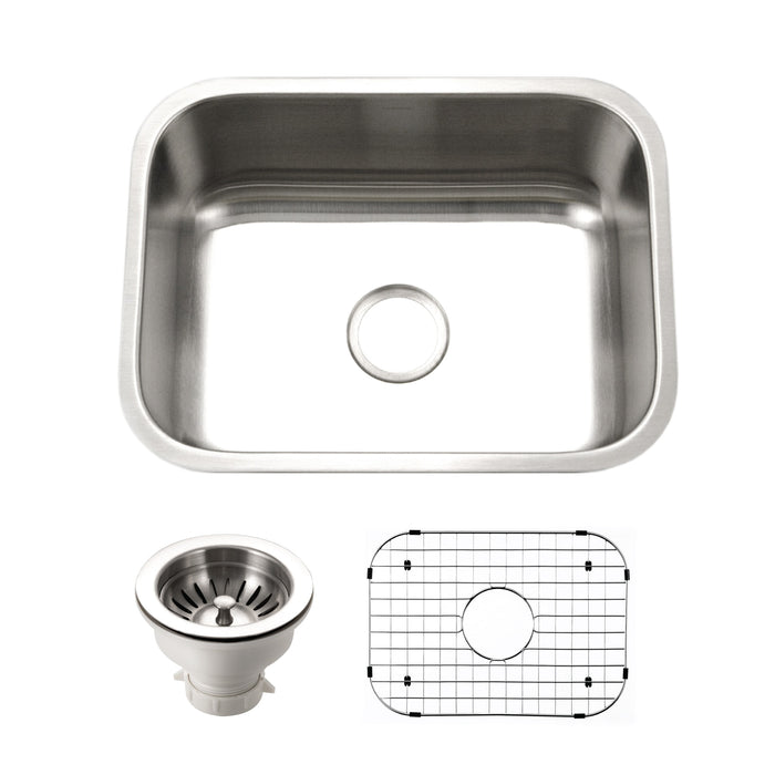 Houzer STS-1300-C Eston 23" Stainless Steel Undermount Single Bowl Kitchen Sink