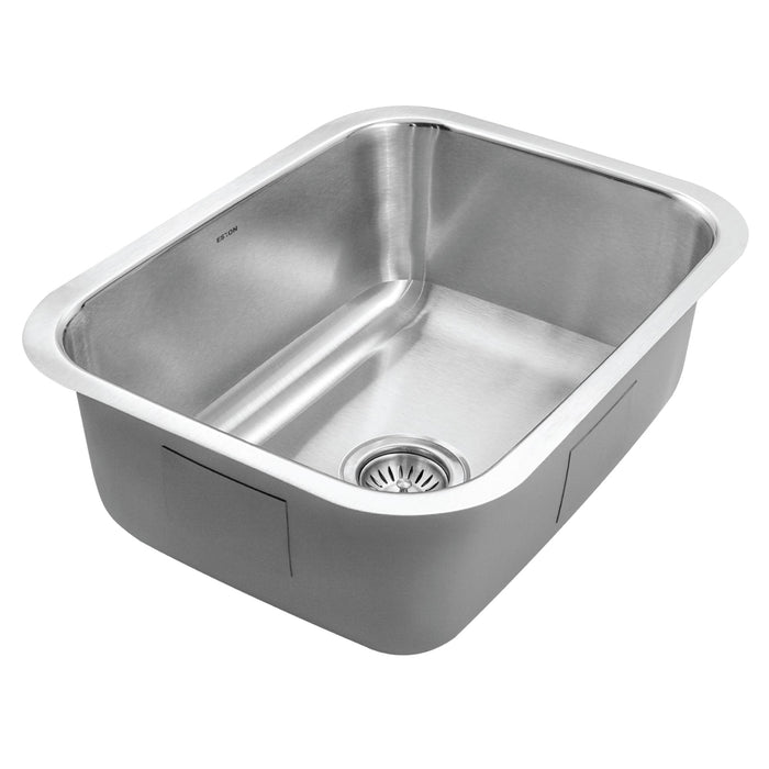 Houzer STS-1300-C Eston 23" Stainless Steel Undermount Single Bowl Kitchen Sink with Strainer & Bottom Grid