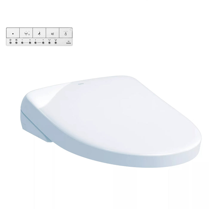 TOTO SW4725#01 Washlet S7 Electronic Bidet Toilet Seat with Bowl and Wand Cleaning, Round