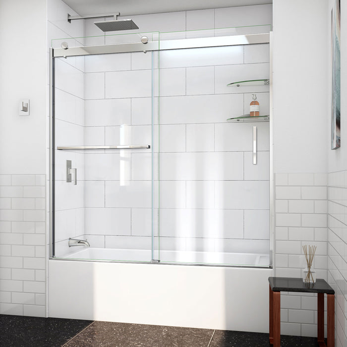 DreamLine TDVH60W620VXX01 Sapphire-V Bypass Tub Door in Chrome, Clear Glass