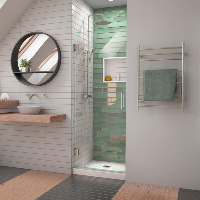 DreamLine SHDR-2027722-04 Unidoor-LS 27"W x 72"H Frameless Hinged Shower Door in Brushed Nickel