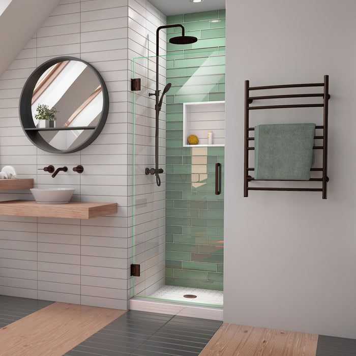 DreamLine SHDR-2023722-06 Unidoor-LS 23"W x 72"H Frameless Hinged Shower Door in Oil Rubbed Bronze