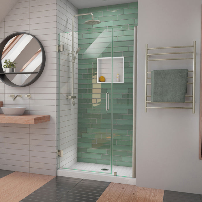 DreamLine SHDR-2037722-04 Unidoor-LS 37-38"W x 72"H Frameless Hinged Shower Door in Brushed Nickel