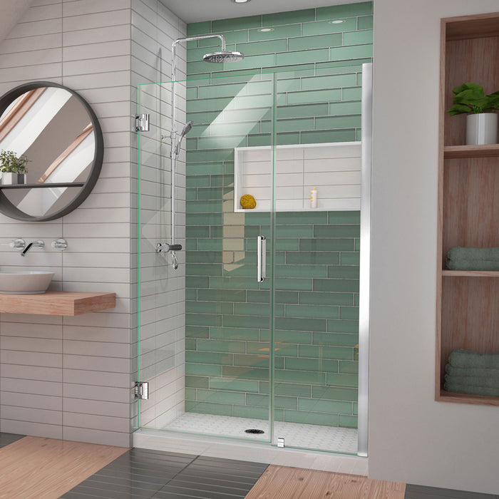 DreamLine SHDR-2041723-01 Unidoor-LS 41-42"W x 72"H Frameless Hinged Shower Door in Chrome