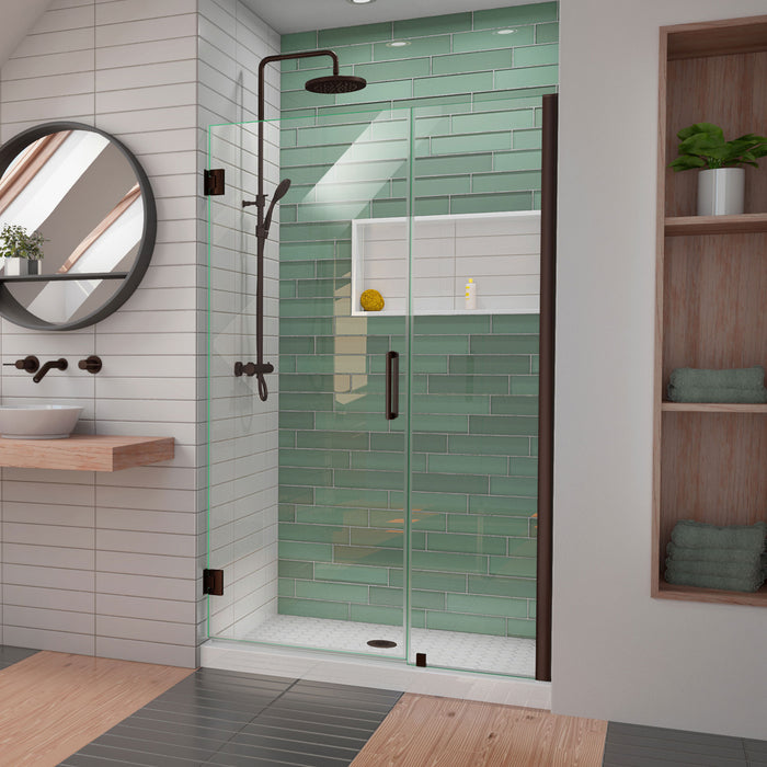 DreamLine SHDR-2048722-06 Unidoor-LS 48-49"W x 72"H Frameless Hinged Shower Door in Oil Rubbed Bronze