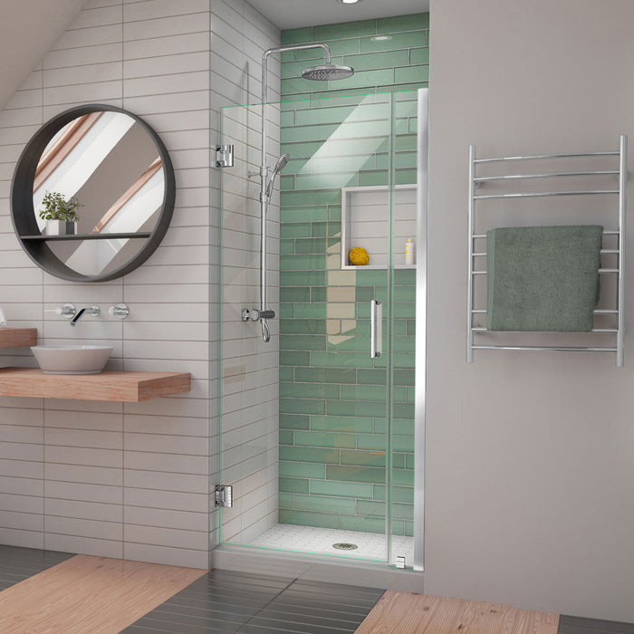 DreamLine SHDR-2029723-01 Unidoor-LS 29-30"W x 72"H Frameless Hinged Shower Door in Chrome
