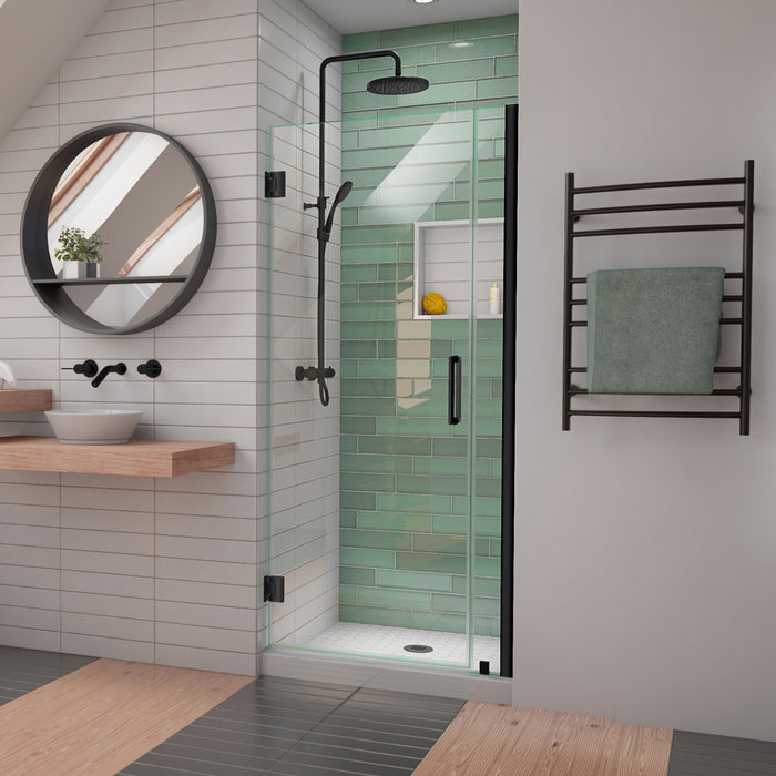DreamLine SHDR-2030723-09 Unidoor-LS 30-31"W x 72"H Frameless Hinged Shower Door in Satin Black