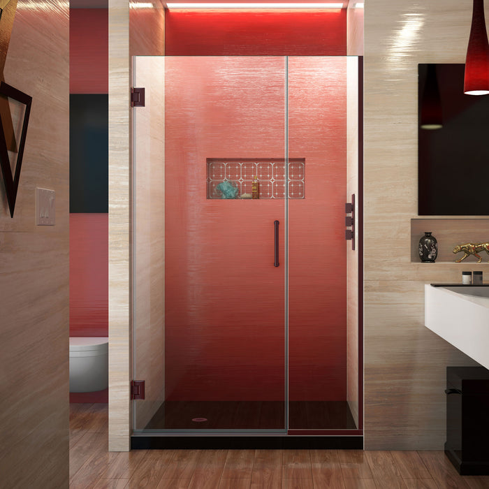 DreamLine SHDR-244457210-06 Unidoor Plus 44 1/2 - 45"W x 72"H Frameless Hinged Shower Door in Oil Rubbed Bronze