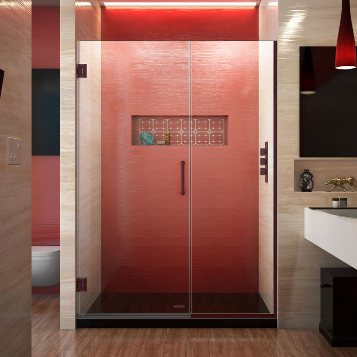 DreamLine SHDR-244757210-06 Unidoor Plus 47 1/2 - 48"W x 72"H Frameless Hinged Shower Door in Oil Rubbed Bronze