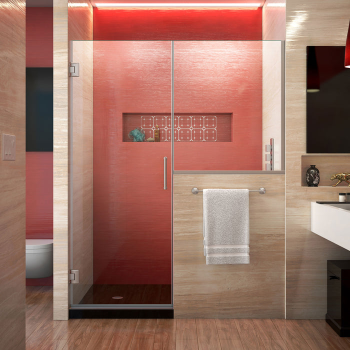 DreamLine SHDR-24293036-04 Unidoor Plus 59-59 1/2"W x 72"H Frameless Hinged Shower Door with 36" Half Panel in Brushed Nickel