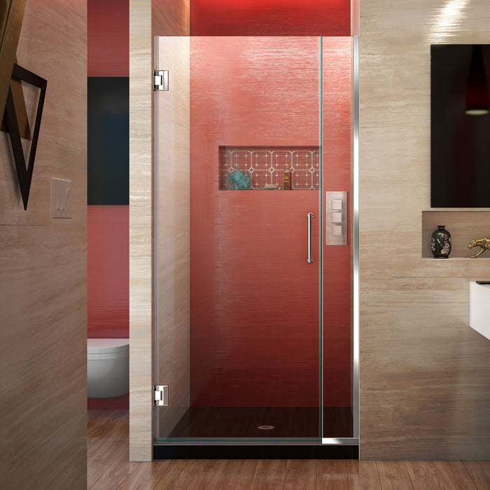 DreamLine SHDR-243607210-01 Unidoor Plus 36-36 1/2"W x 72"H Frameless Hinged Shower Door in Chrome