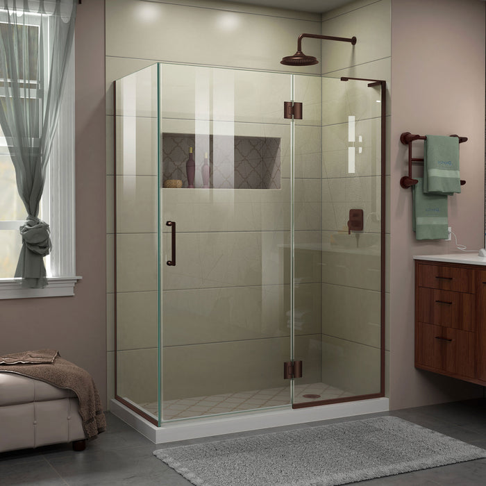 DreamLine E32430R-06 Unidoor-X 48 3/8"W x 30"D x 72"H Frameless Hinged Shower Enclosure in Oil Rubbed Bronze