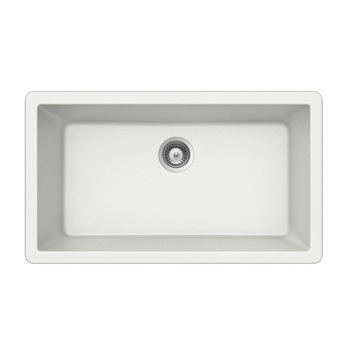 Houzer V-300U CLOUD Quartztone 33" Cloud Granite Composite Undermount Single Bowl Kitchen Sink